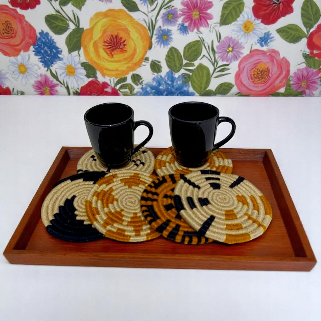 Round shape 6 pc Coaster set