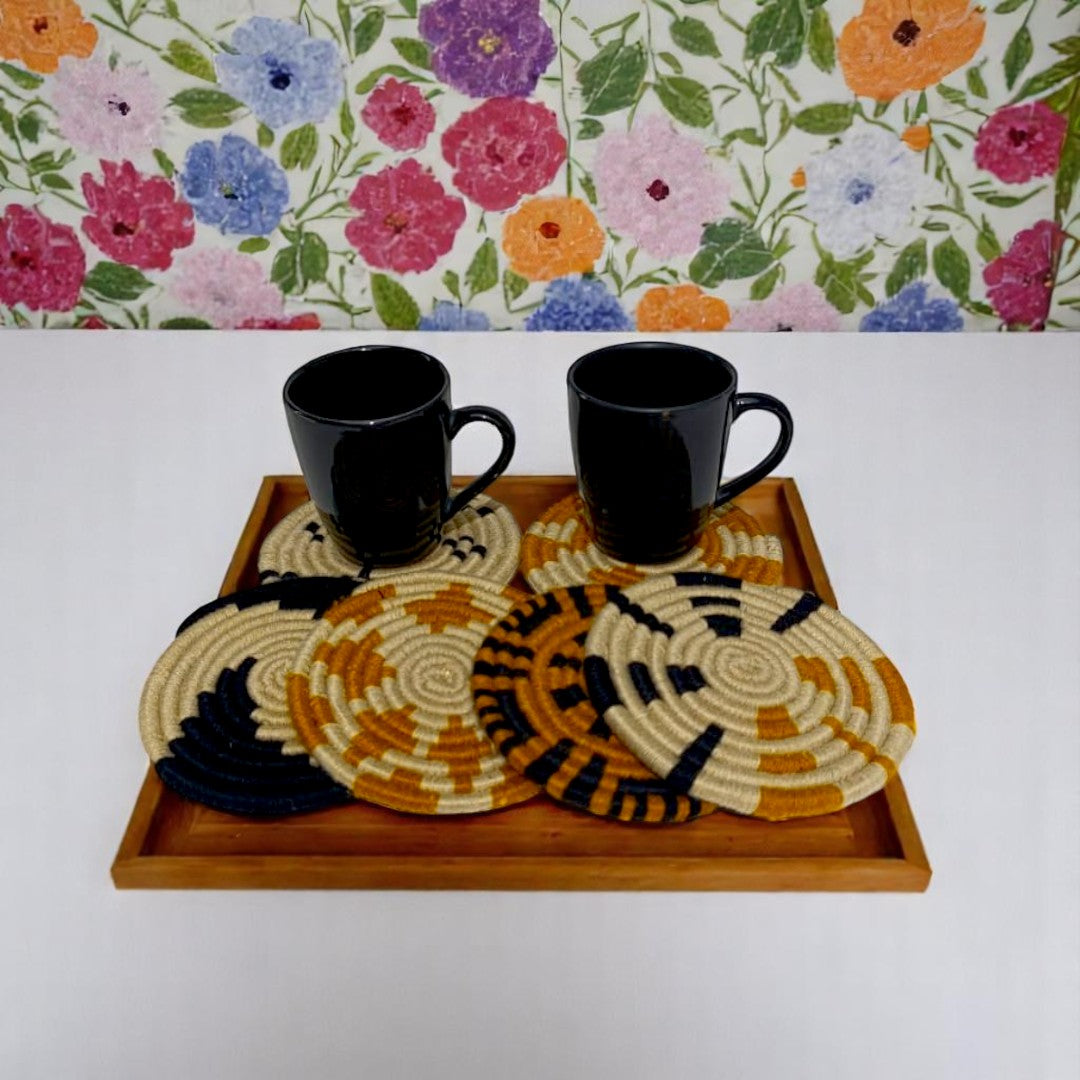 Round shape 6 pc Coaster set