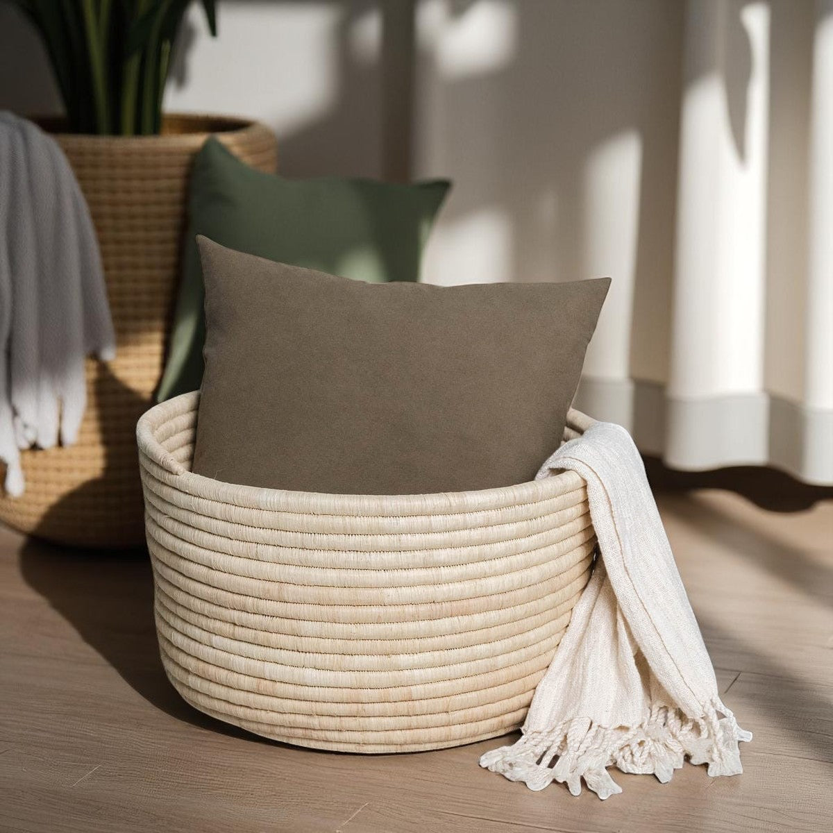 Sahara Plain Woven Basket