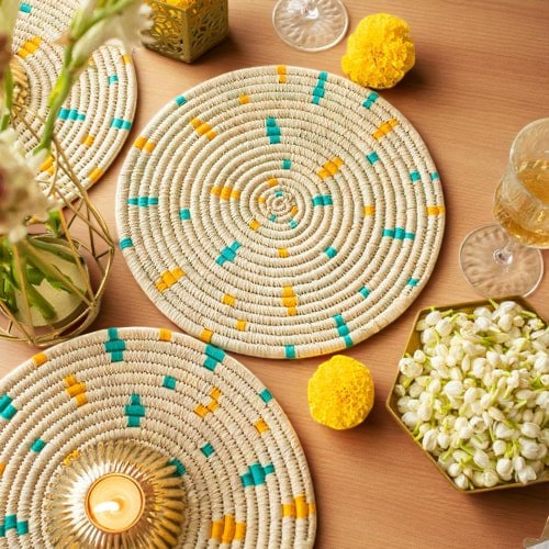 Confetti Palm Table Mat 3 pc