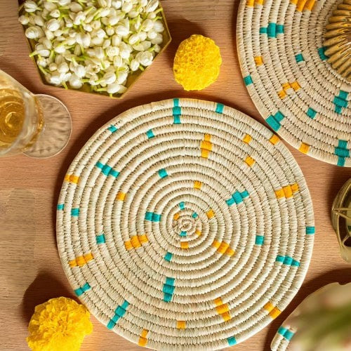 Confetti Palm Table Mat 3 pc