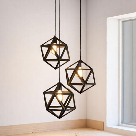 3 in 1- Single Hexagon Shaped Lamp | Ceiling Light | Hanging Light | Pendant Lamps | Fancy Light