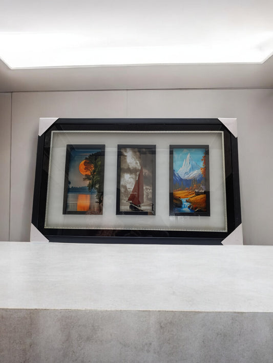 Frame with three paintings