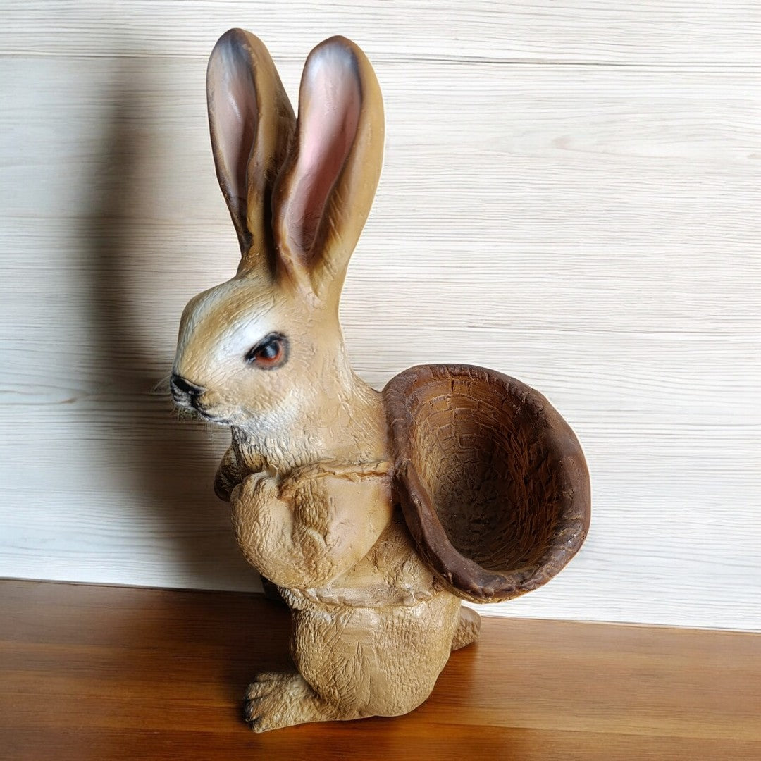 Easter Bunny Statue with Basket