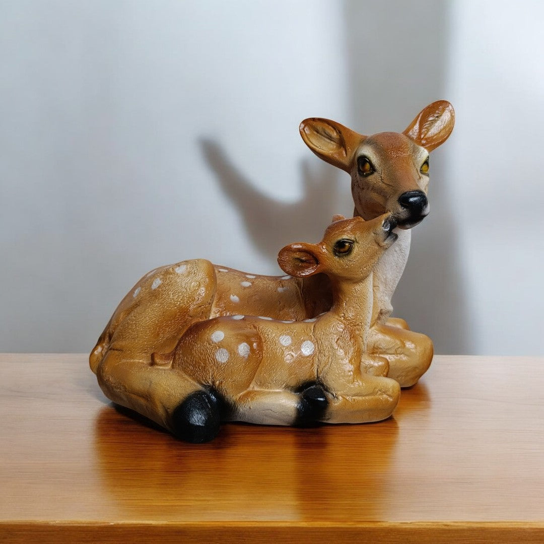 Deer Mother and Baby Garden Sculpture