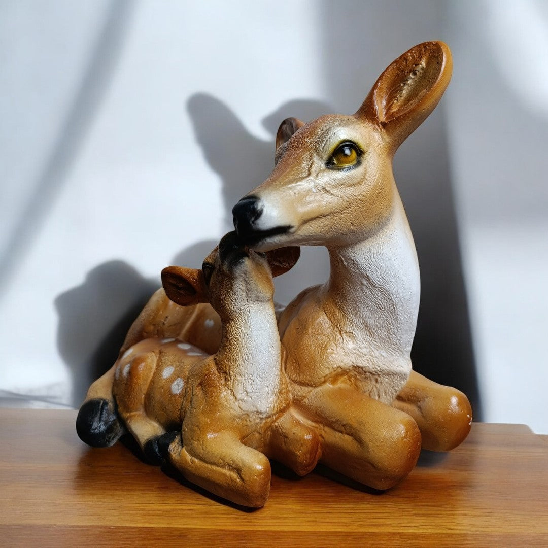 Deer Mother and Baby Garden Sculpture