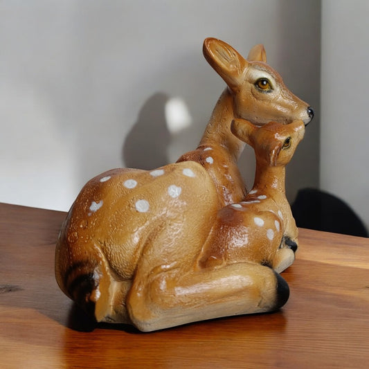 Deer Mother and Baby Garden Sculpture