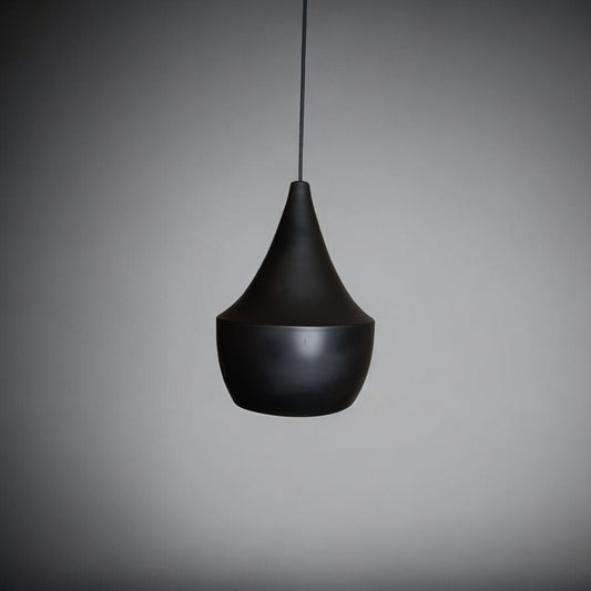 Italian Vintage Black Metal Big Hanging Light Pendant Ceiling Light Lamp