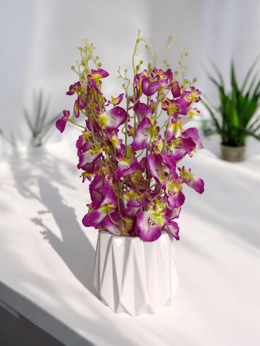 Purple flower vase