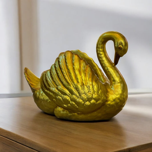Golden Swan Ceramic Plant Pot