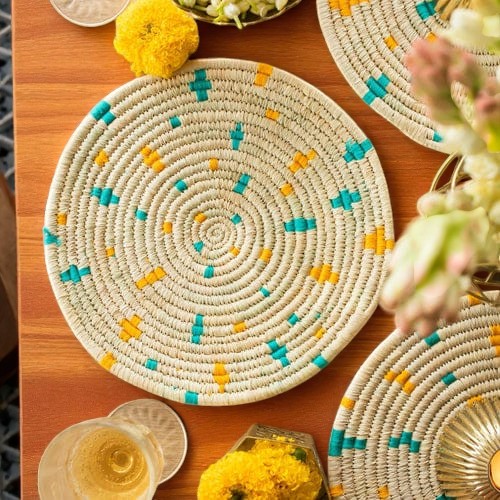 Confetti Palm Table Mat 3 pc