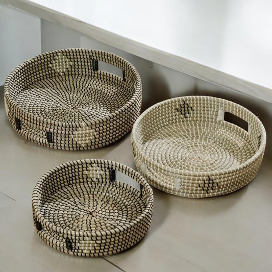 3 pc wool basket set