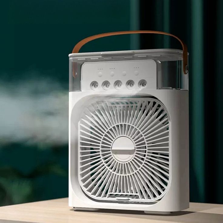 Trending Mini Air Conditioner Fan Premium 3 In 1 Desk Cooling Fan Spray Fan