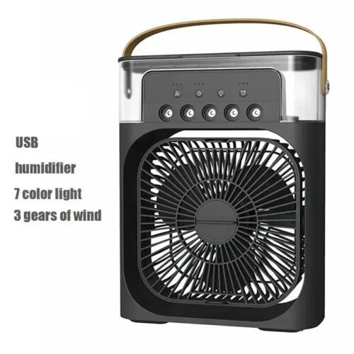 Trending Mini Air Conditioner Fan Premium 3 In 1 Desk Cooling Fan Spray Fan