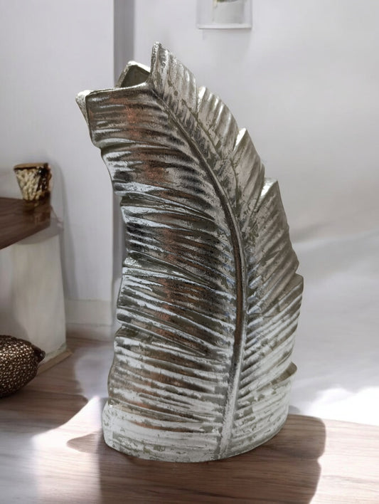 silver vase